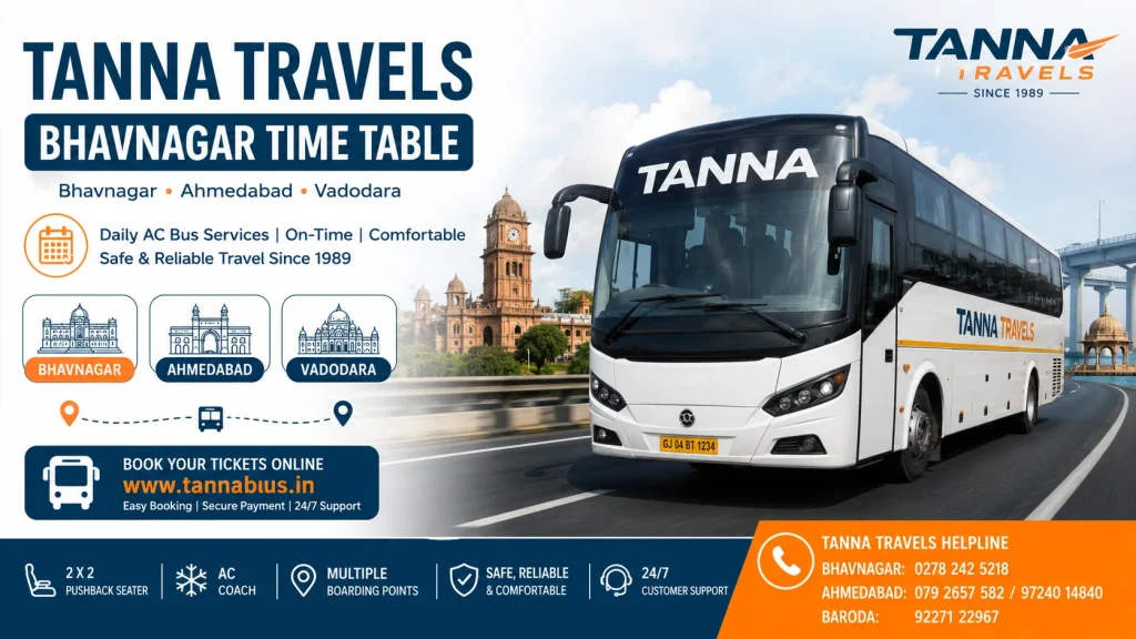 tanna travels time table bhavnagar
