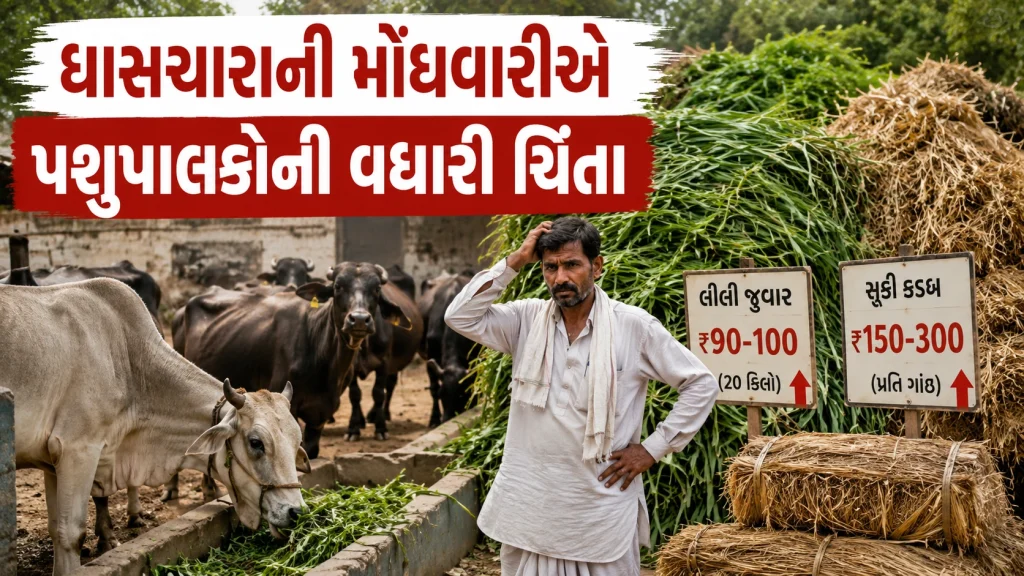 bhavnagar fodder price hike livestock farmers crisis