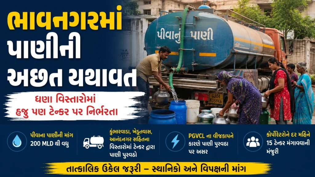 bhavnagar water shortage tanker issue
